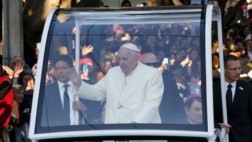 El Papa Francisco, durante su viaje a México