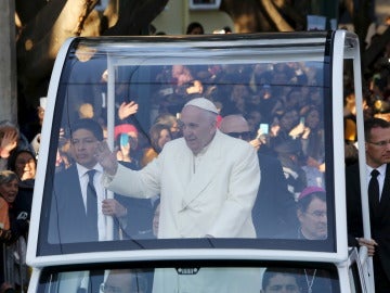 El Papa Francisco, durante su viaje a México