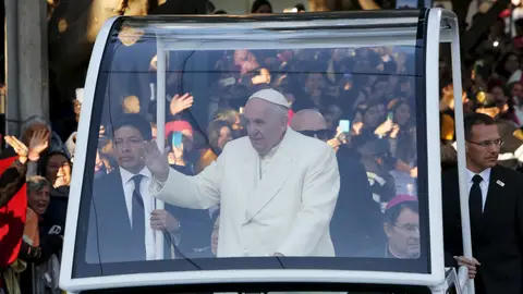 El Papa Francisco, durante su viaje a México El Papa Francisco, durante su viaje a México
