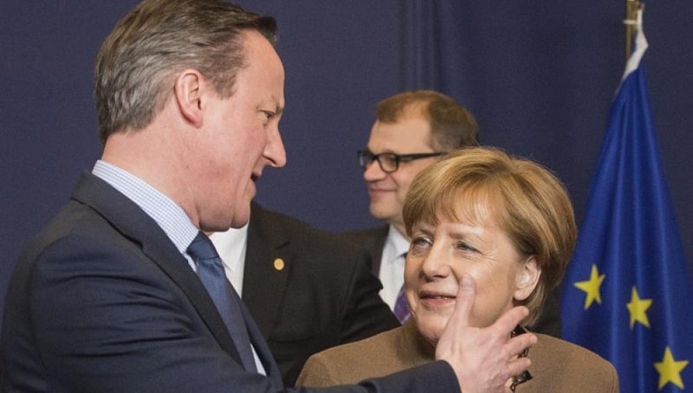 El primer ministro británico, David Cameron, y la canciller alemana, Angela Merkel