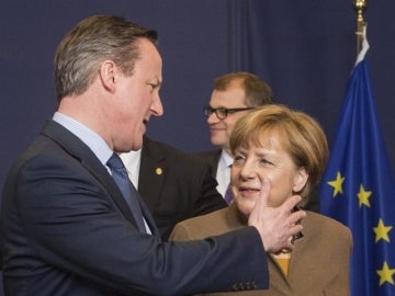 El primer ministro británico, David Cameron, y la canciller alemana, Angela Merkel
