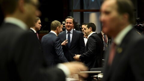 David Cameron, en la cumbre de l&iacute;deres de la UE