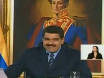 Nicolás Maduro, durante su discurso Nicolás Maduro, durante su discurso