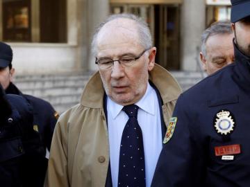 Rodrigo Rato a su salida de los juzgados de Plaza de Castilla