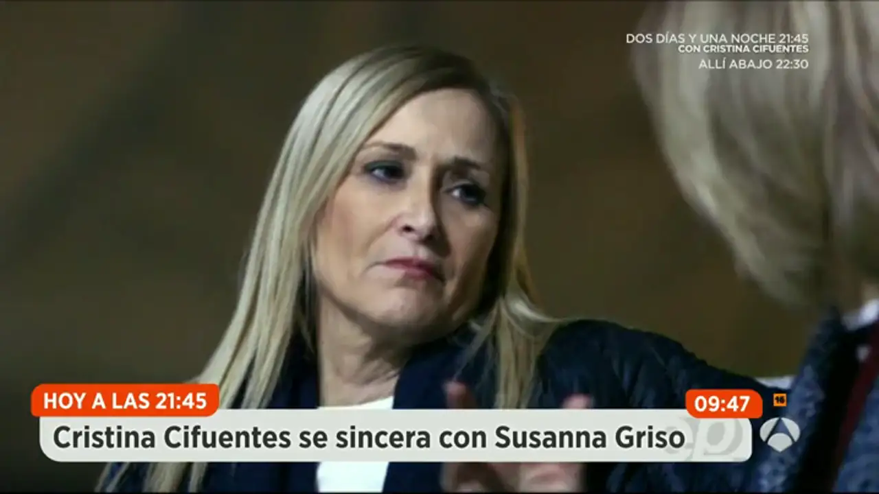 Cristina Cifuentes se sincera con Susanna Griso