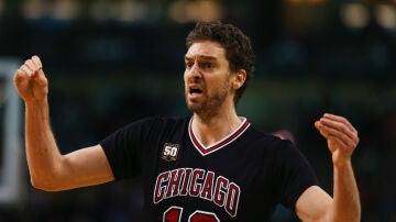 Gasol, en un partido con los Bulls