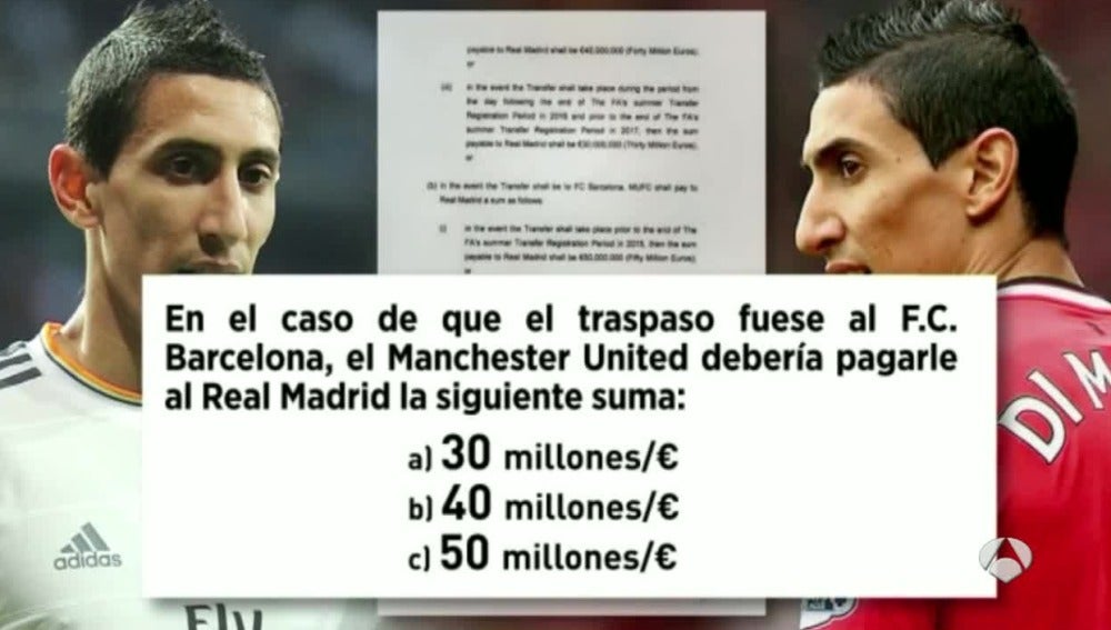 La cláusula si Di María hubiese sido traspasado al Barcelona