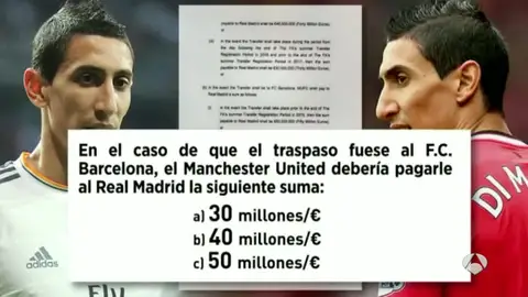 La cláusula si Di María hubiese sido traspasado al Barcelona La cláusula si Di María hubiese sido traspasado al Barcelona