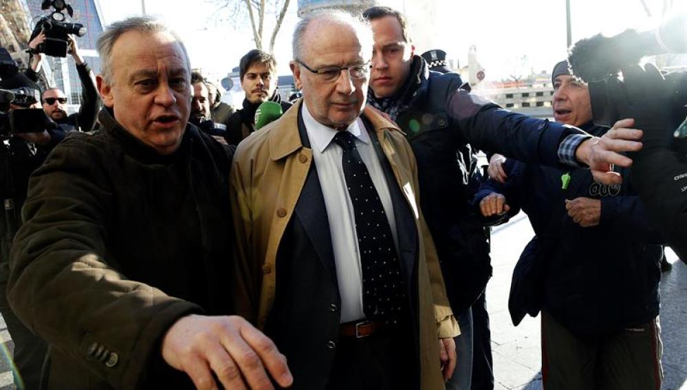 Rodrigo Rato a su llegada a los juzgados de Plaza Castilla