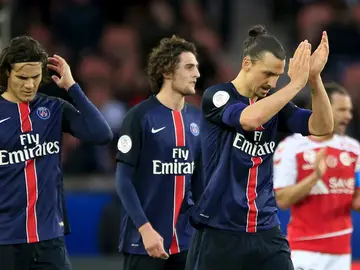 Ibrahimovic celebra un gol con el PSG Ibrahimovic celebra un gol con el PSG