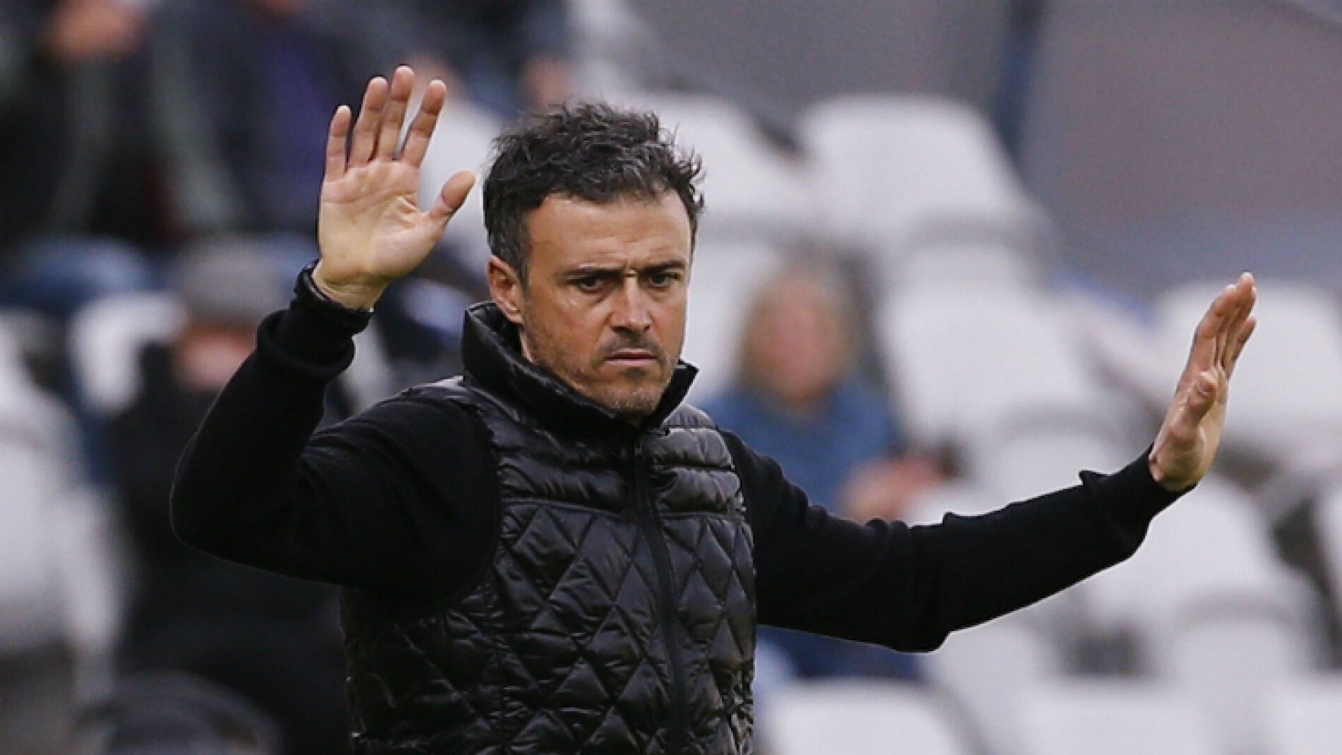 Luis Enrique durante el partido contra Las Palmas