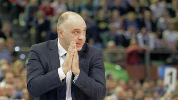 Laso, entrenador del Real Madrid de baloncesto