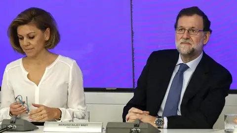 Mariano Rajoy y María Dolores de Cospedal en el Comité Ejecutivo Nacional del PP Mariano Rajoy y María Dolores de Cospedal en el Comité Ejecutivo Nacional del PP