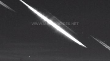 Meteorito registrado en el sur de España