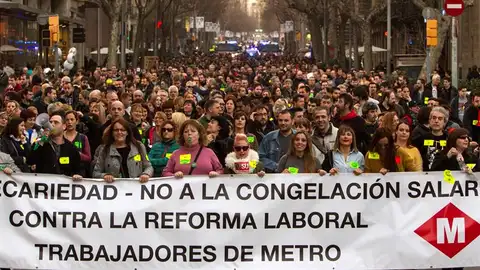Huelga de trabajadores del metro de Barcelona Huelga de trabajadores del metro de Barcelona