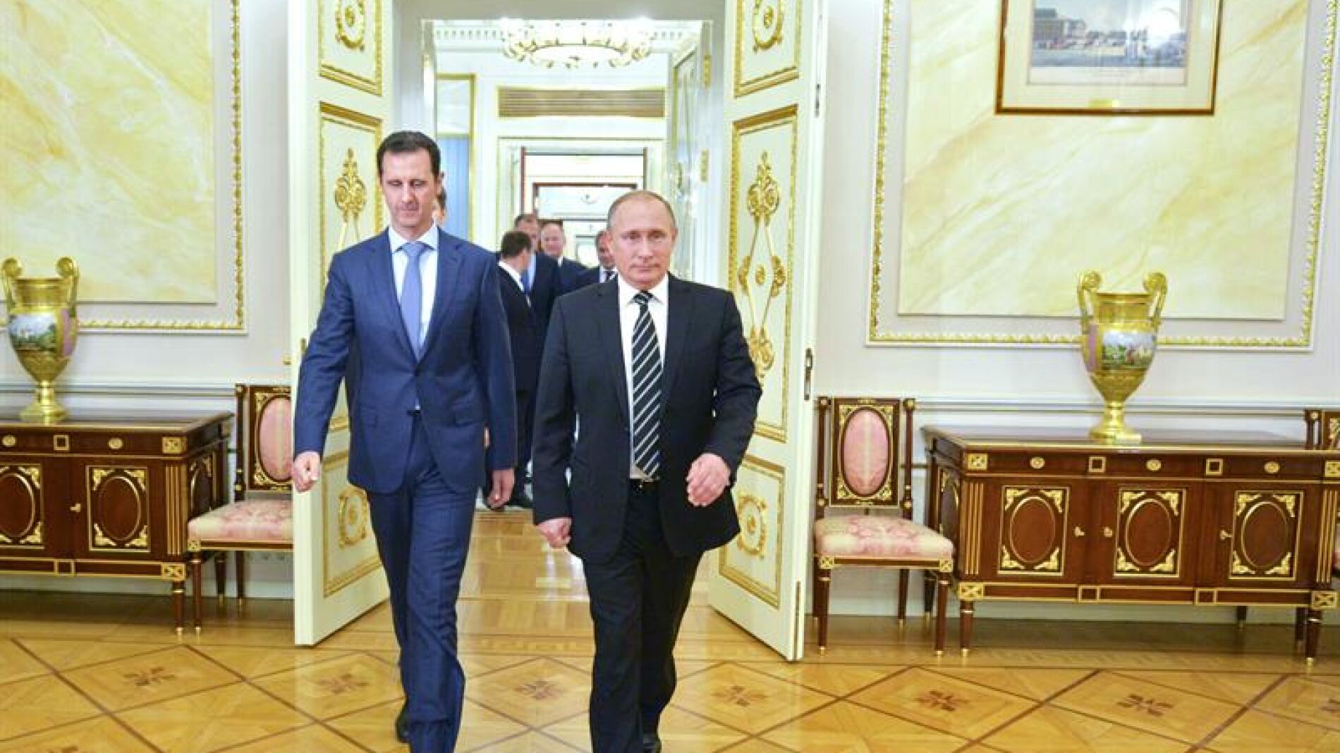 Vladimir Putin y su hom&oacute;logo sirio, Bashar al-Asad