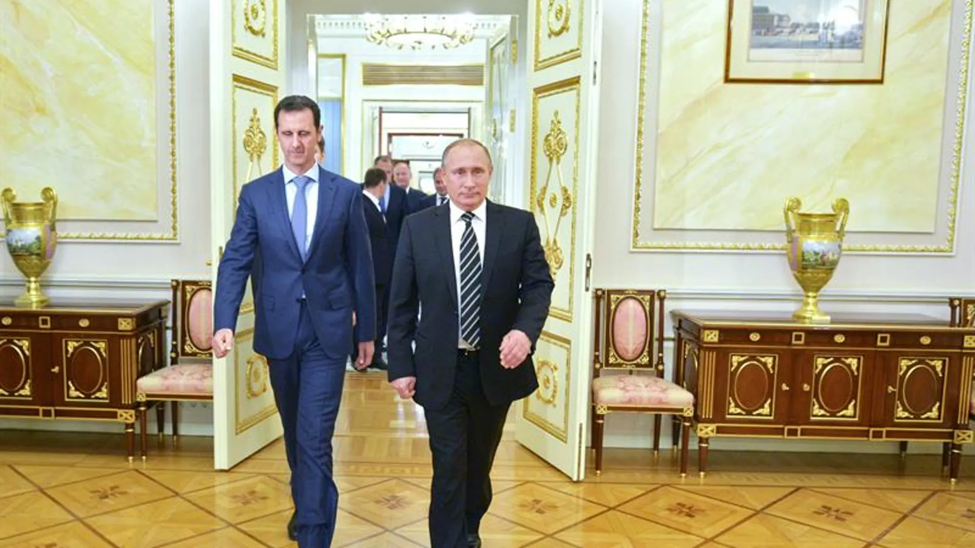 Vladimir Putin y su homólogo sirio, Bashar al-Asad Vladimir Putin y su homólogo sirio, Bashar al-Asad