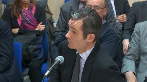 I&ntilde;aki Urdangarin, durante su declaraci&oacute;n por el caso N&oacute;os