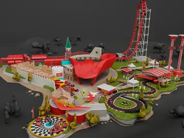 Así quedará Ferrari Land una vez esté terminado Así quedará Ferrari Land una vez esté terminado