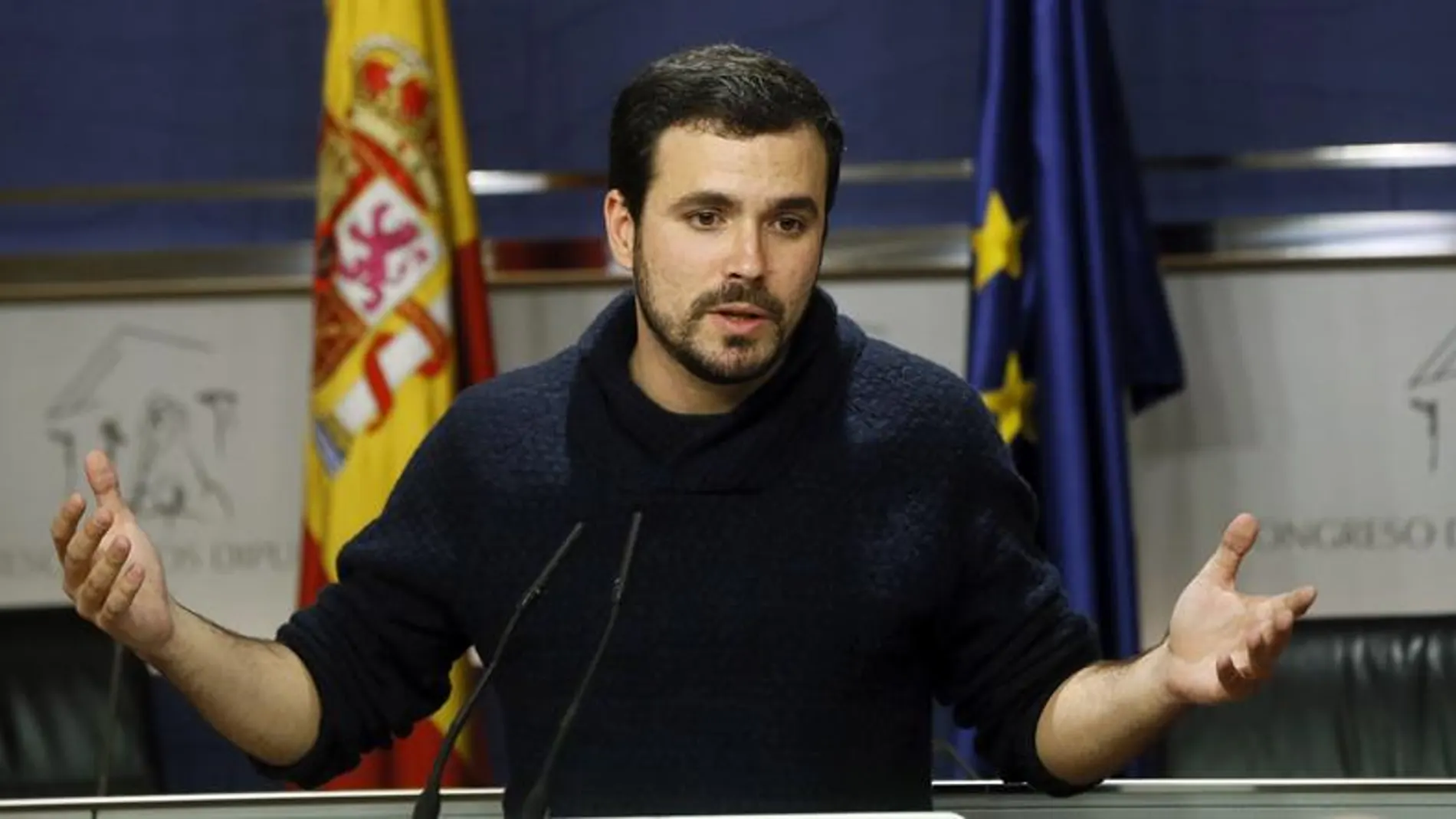 Alberto Garzón (Izquierda Unida), este viernes en el Congreso Alberto Garzón (Izquierda Unida), este viernes en el Congreso