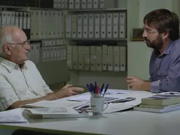 Jordi Évole y Francisco Puche, ingeniero experto en amianto Jordi Évole y Francisco Puche, ingeniero experto en amianto