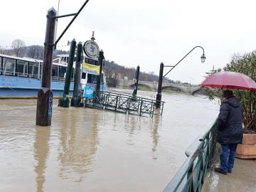 La crecida del río Po como consecuencia de las fuertes lluvias en Turín