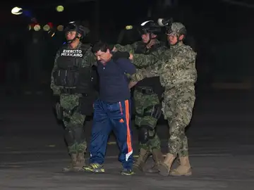 El Chapo tras su captura El Chapo tras su captura