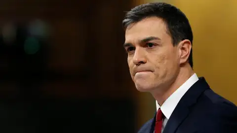 Pedro Sánchez en su debate de investidura Pedro Sánchez en su debate de investidura