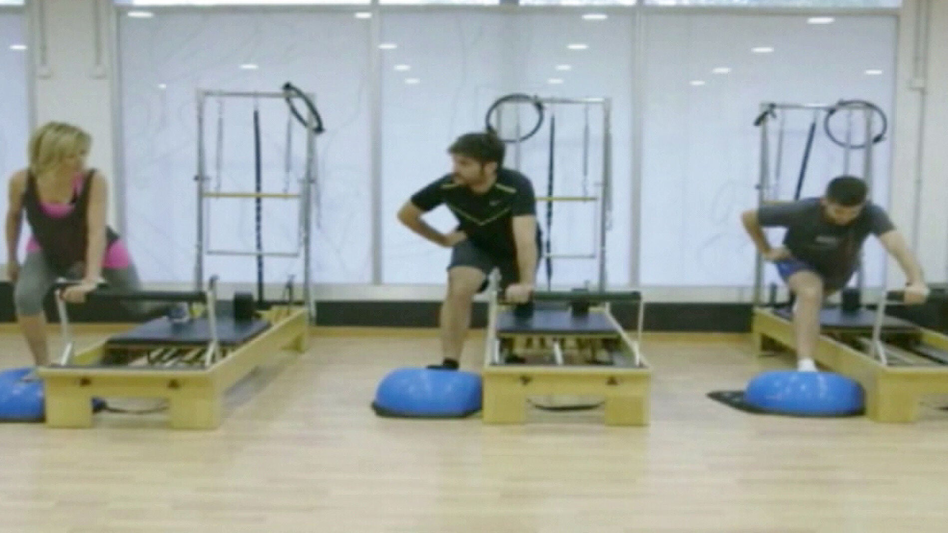 Susana Griso con Estopa en el gimnasio