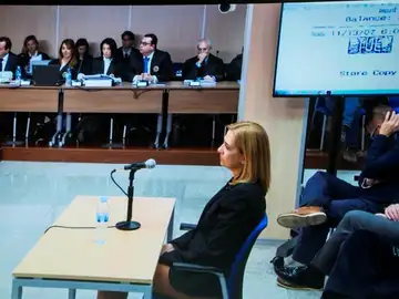 La Infanta Cristina durante su declaración La Infanta Cristina durante su declaración