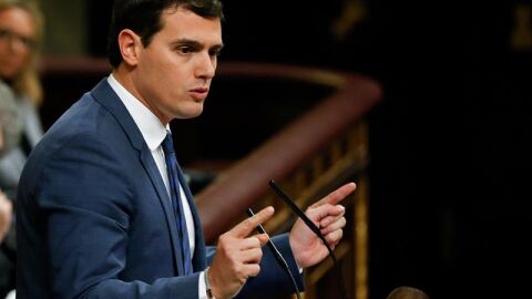 Albert Rivera durante su intervenci&oacute;n