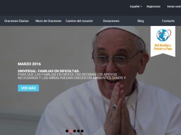 Pantallazo de la web 'Click to pray'