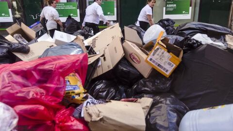 Huelga de basura en M&aacute;laga