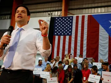 Marco Rubio durante un acto de campaña Marco Rubio durante un acto de campaña