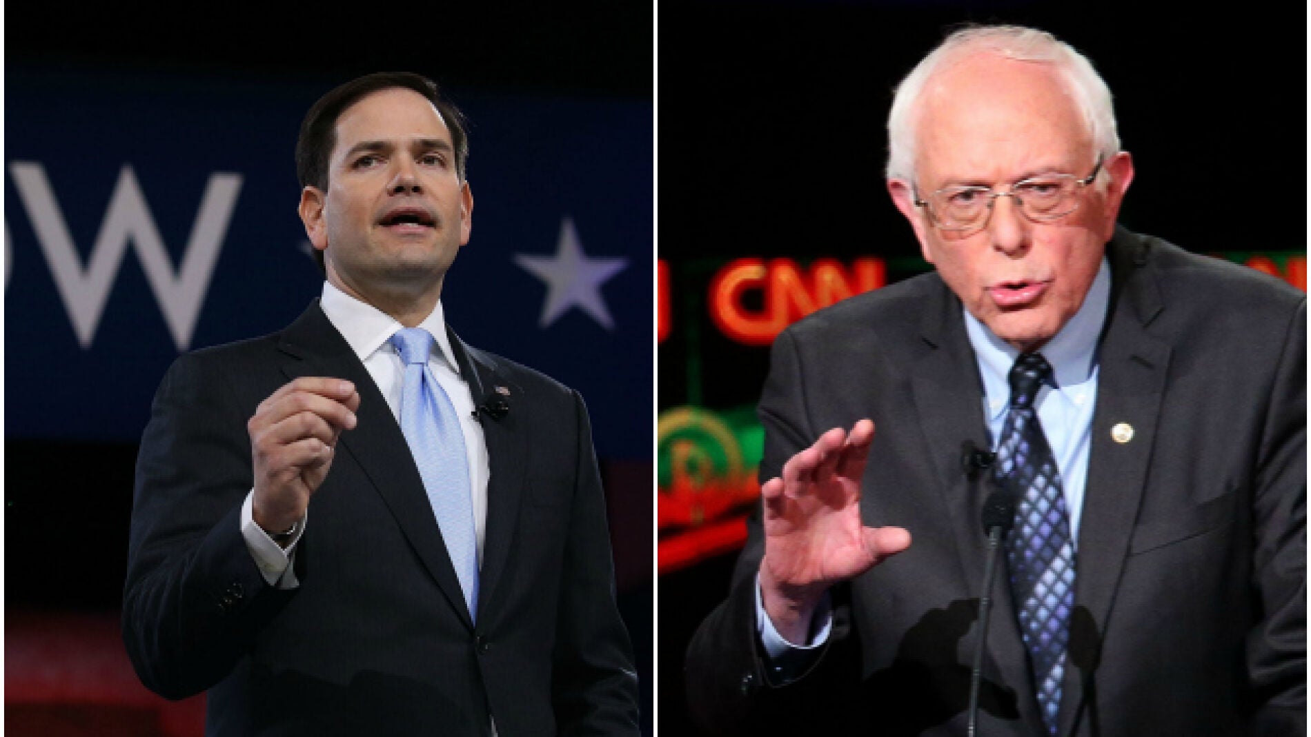 Marco Rubio y Bernie Sanders