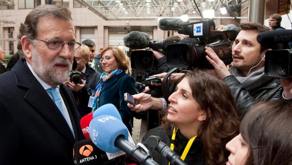 Mariano Rajoy en la sede del Consejo Europeo en Bruselas