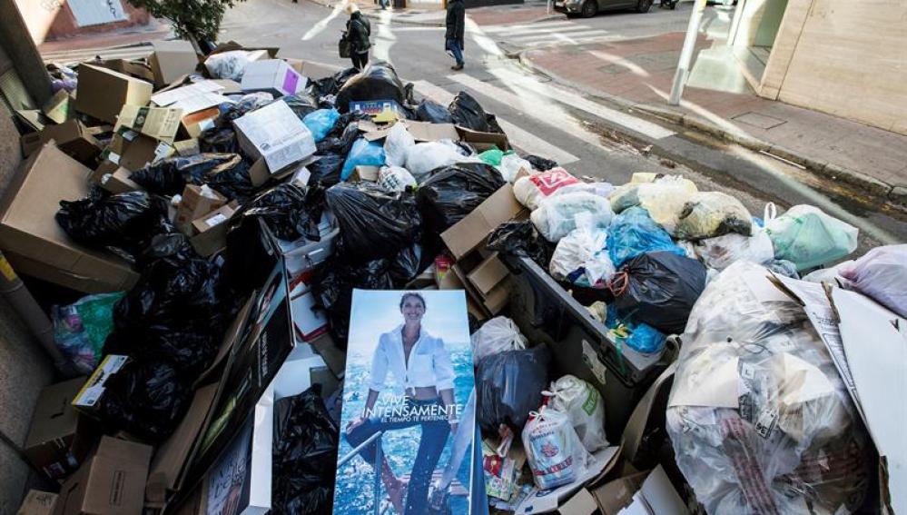 Huelga de basura en Málaga