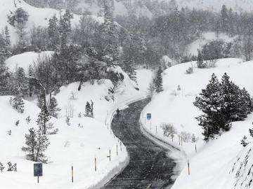 Paisaje nevado en el norte de España