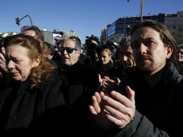 Pablo Iglesias durante un acto en homenaje a las víctimas del 11-M Pablo Iglesias durante un acto en homenaje a las víctimas del 11-M