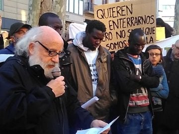 Manifestación de manteros en Barcelona