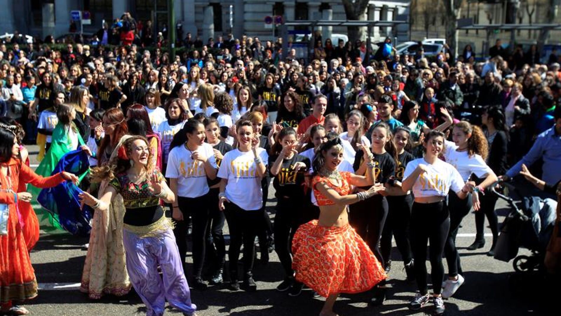 Cientos de madrile&ntilde;os se han sumado a la coreograf&iacute;a
