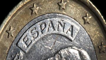 En la imagen, una moneda de euro de España