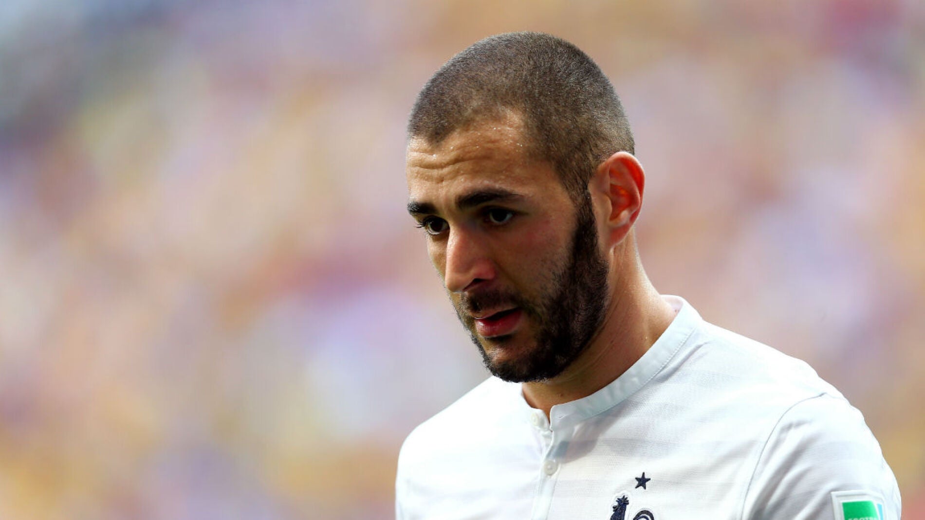 Benzema, en un partido de la selecci&oacute;n francesa