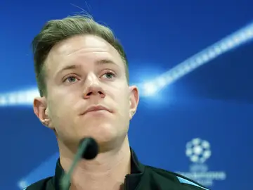 Ter Stegen, en rueda de prensa Ter Stegen, en rueda de prensa