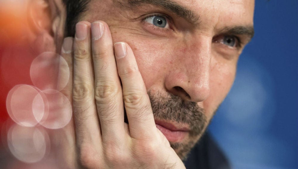 Buffon, en rueda de prensa.
