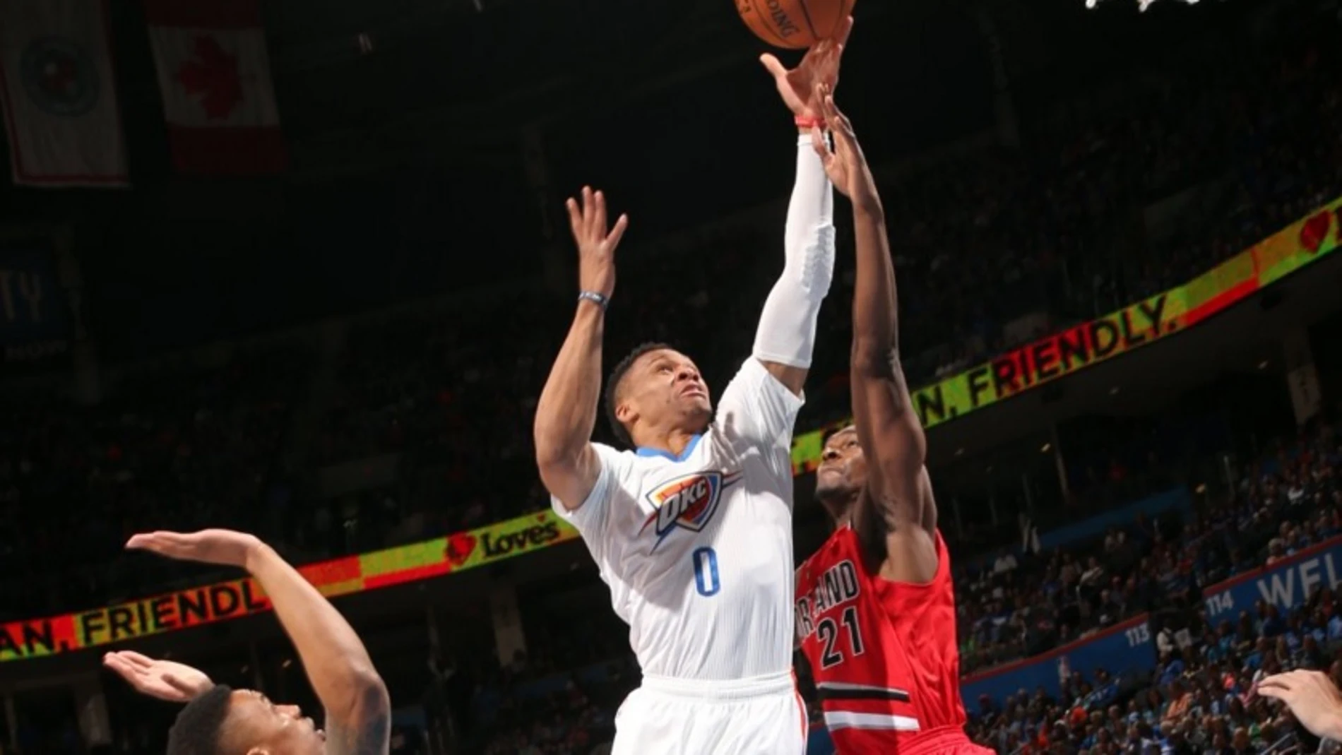 Russell Westbrook, en acción ante Portland Russell Westbrook, en acción ante Portland