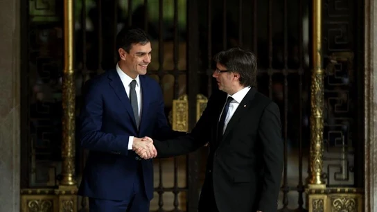 Pedro Sánchez y Carles Puigdemont Pedro Sánchez y Carles Puigdemont