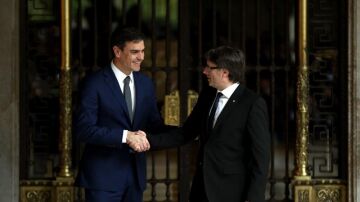 Pedro Sánchez y Carles Puigdemont