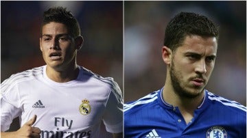 James Rodríguez y Eden Hazard