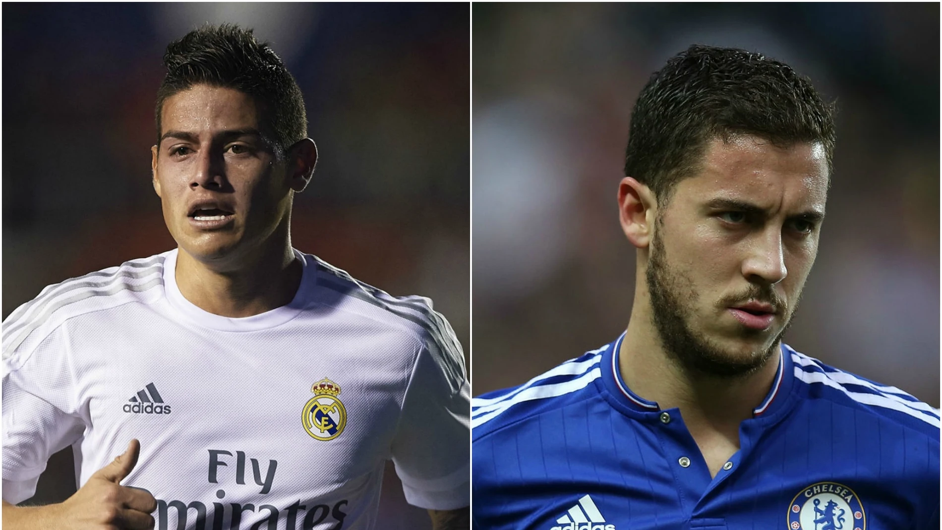 James Rodríguez y Eden Hazard James Rodríguez y Eden Hazard